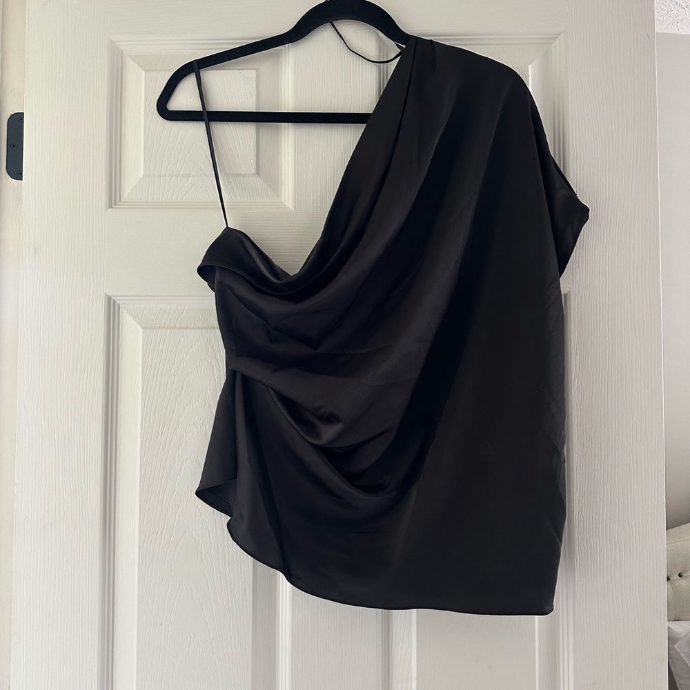 DO+BE Black Draped Blouse